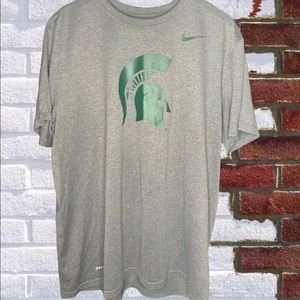 EUC Men’s Nike Michigan State University Tee, Gray, XL
